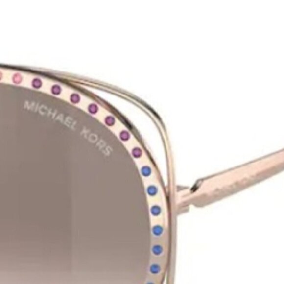 Michael Kors Rialto 1118B Sunglasses, Rainbow, Rose Gold, New with Case main image 6